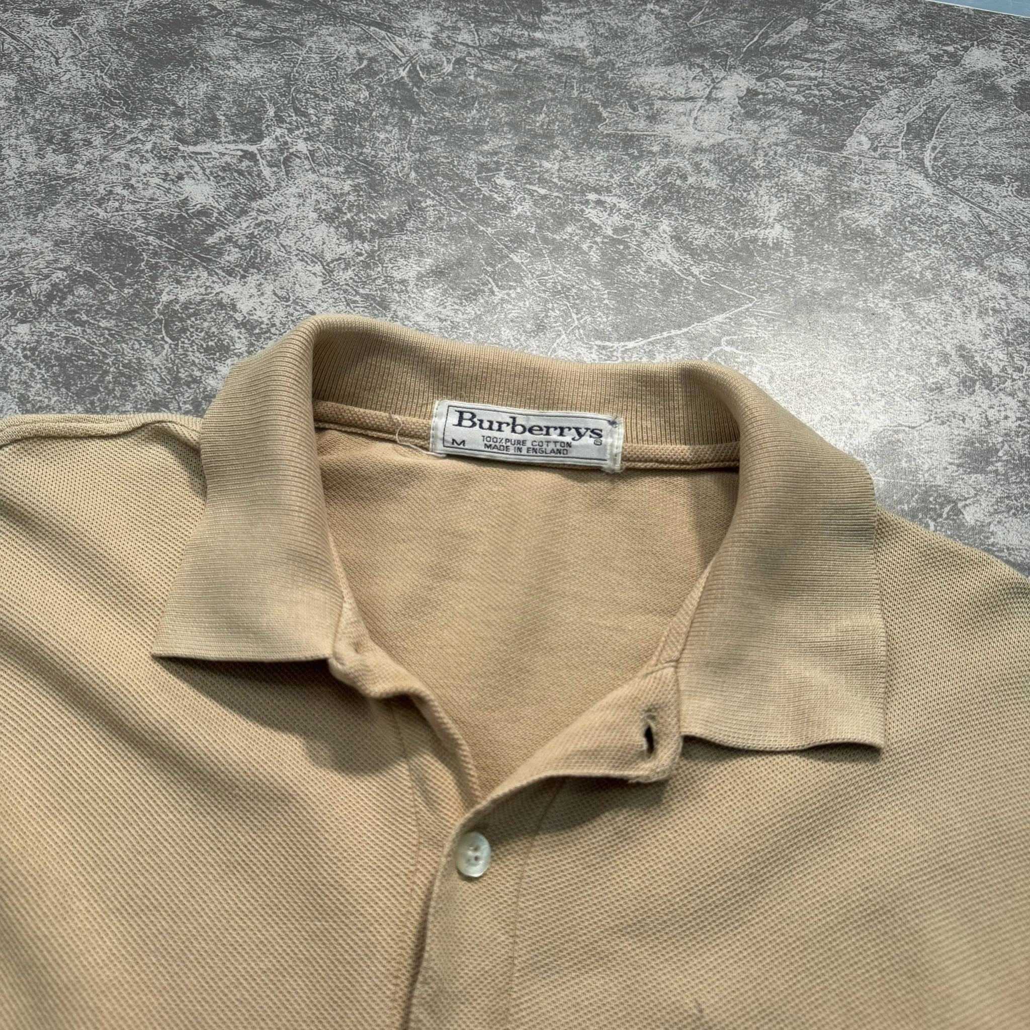 Burberrys Embroidered Crest Polo Shirt | M | Made in England 🇬🇧