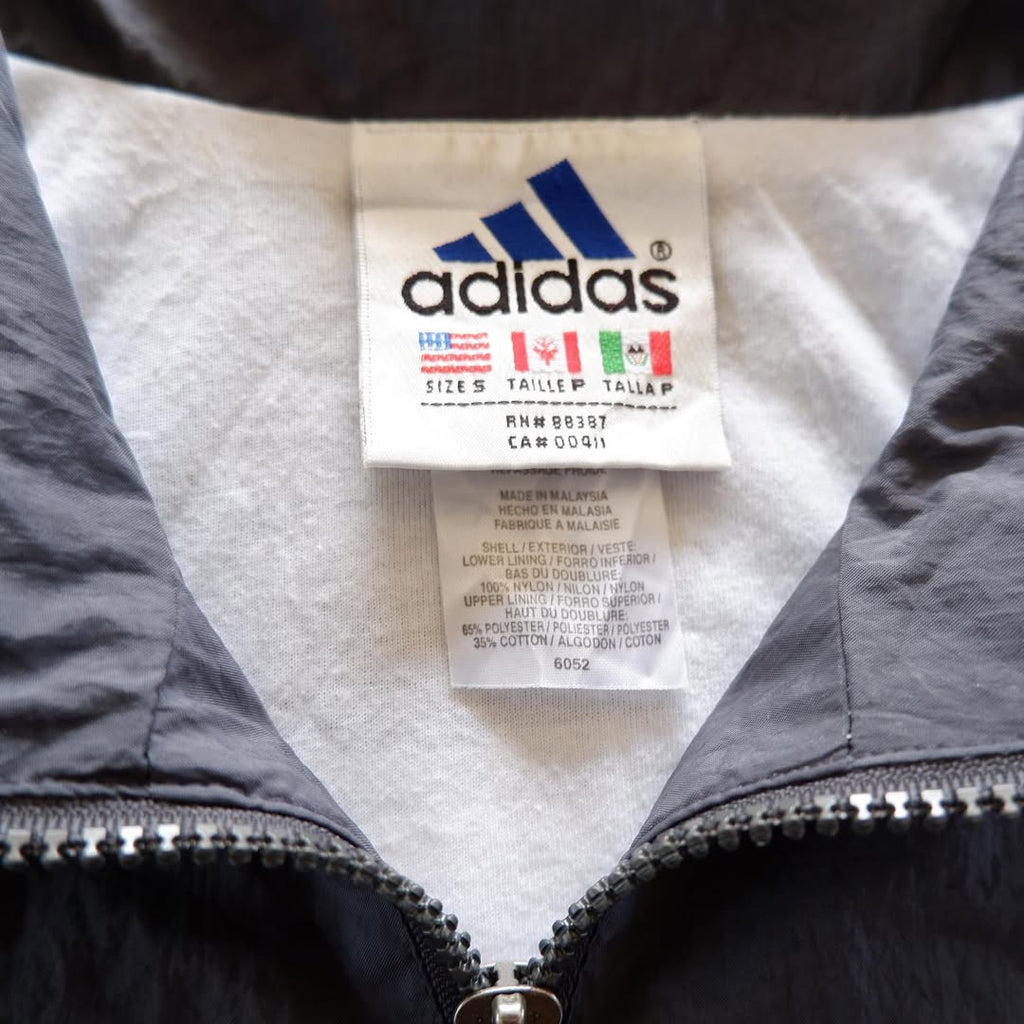 adidas White/Black Panel Sport Jacket | Size S | Made in Malaysia 🇲🇾