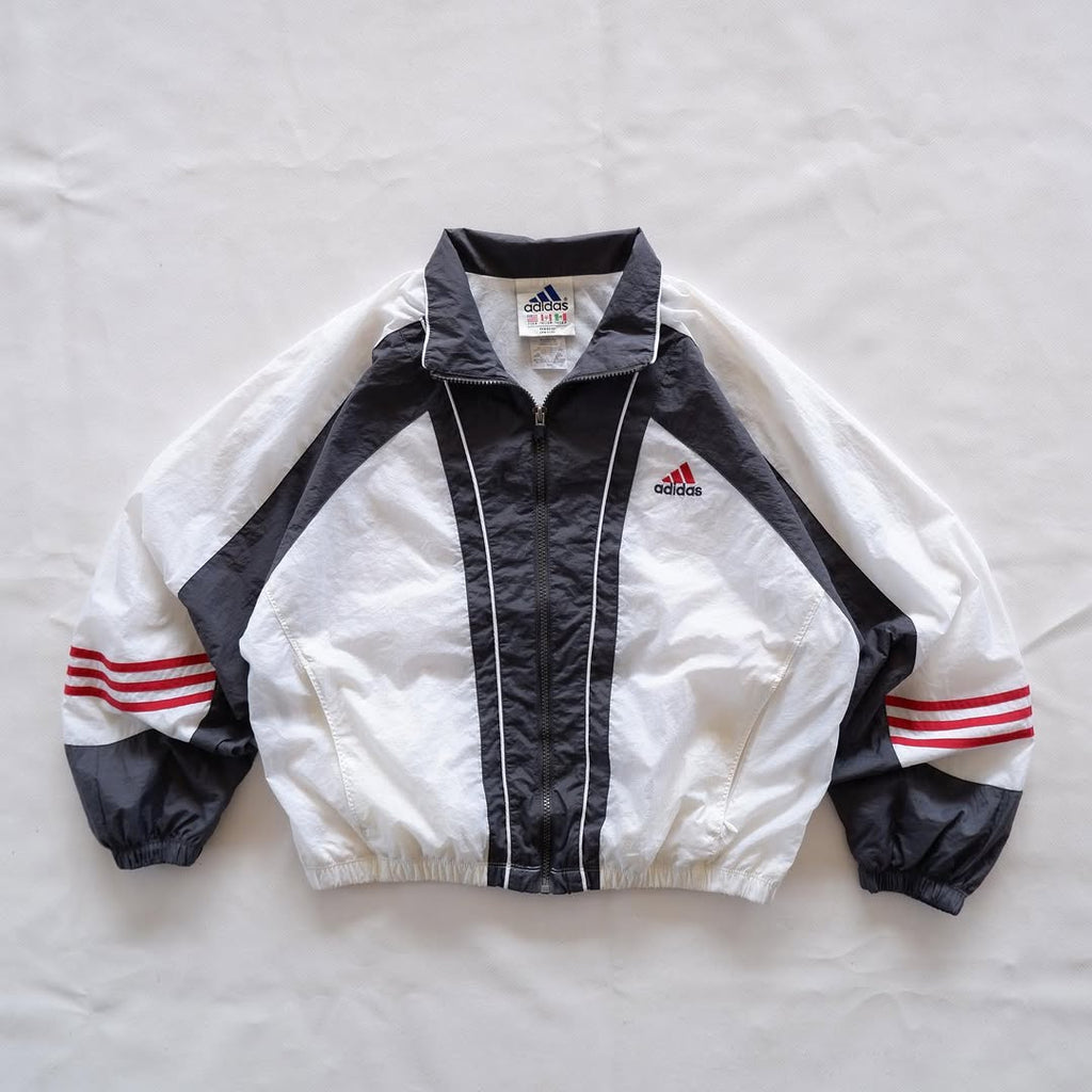 adidas White/Black Panel Sport Jacket | Size S | Made in Malaysia 🇲🇾