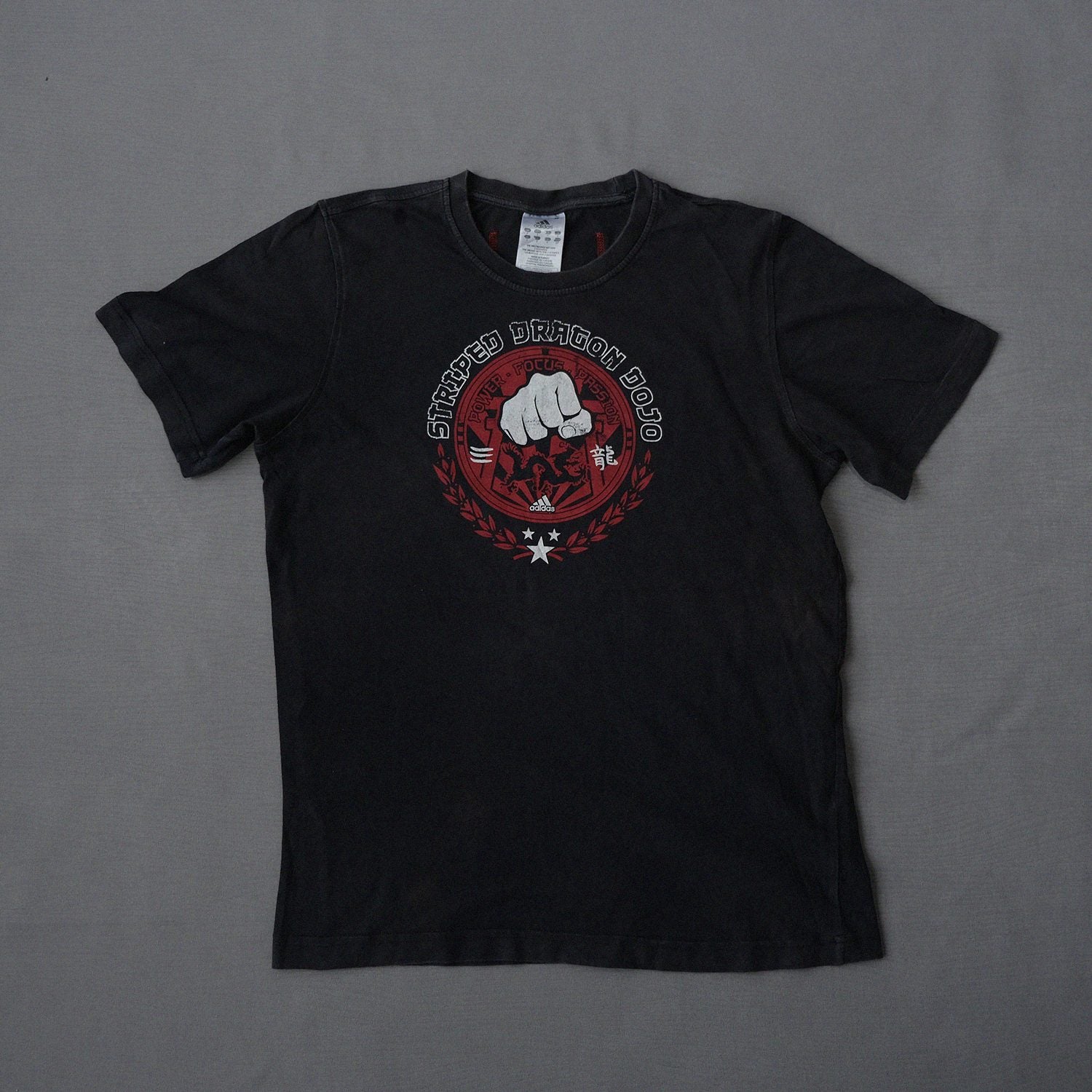 Adidas "Striped Dragon Dojo" Graphic T-Shirt | Size M | Made in Turkey 🇹🇷