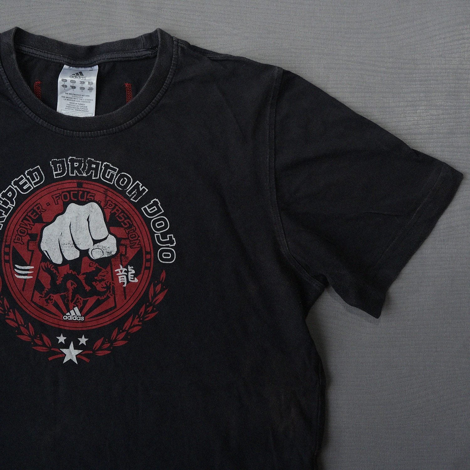 Adidas "Striped Dragon Dojo" Graphic T-Shirt | Size M | Made in Turkey 🇹🇷