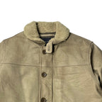 Banana Republic Shearling Collar Leather Jacket | Estimated Size L | Made in China 🇨🇳