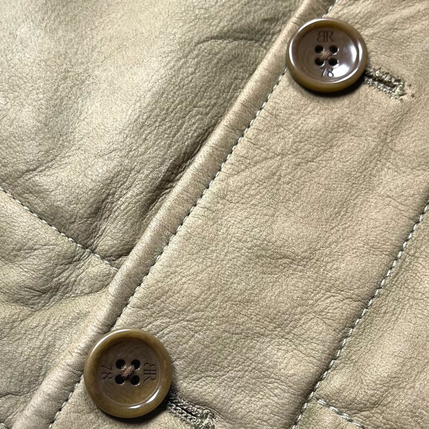 Banana Republic Shearling Collar Leather Jacket | Estimated Size L | Made in China 🇨🇳