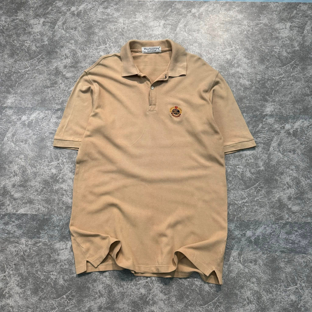 Burberrys Embroidered Crest Polo Shirt | M | Made in England 🇬🇧