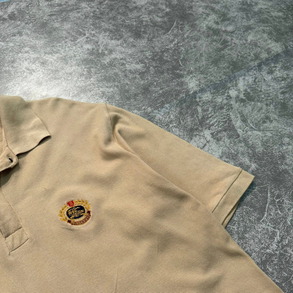 Burberrys Embroidered Crest Polo Shirt | M | Made in England 🇬🇧