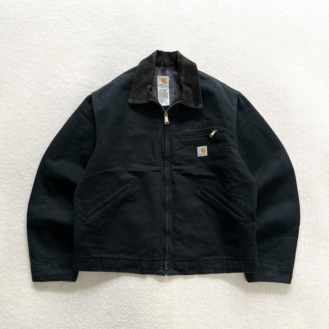 Carhartt Duck Detroit Jacket J01 BLK | 44 Regular | Made in USA 🇺🇸
