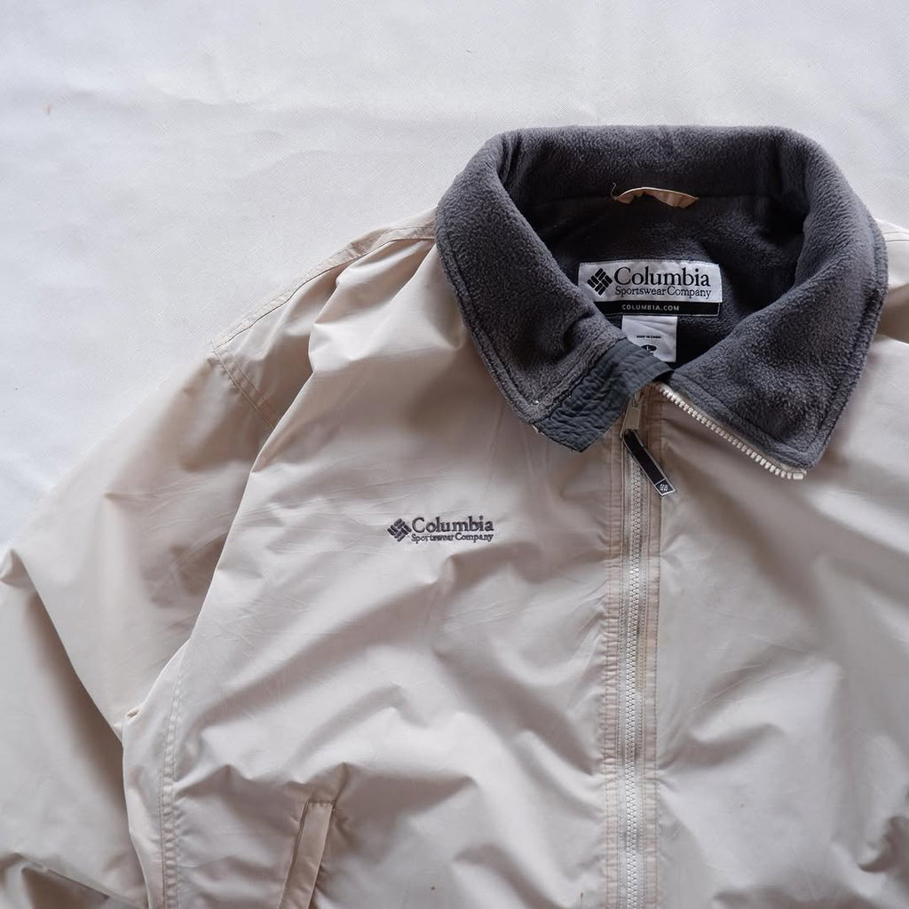 Columbia Beige Fleece-Lined Jacket | Size L | Made in China 🇨🇳
