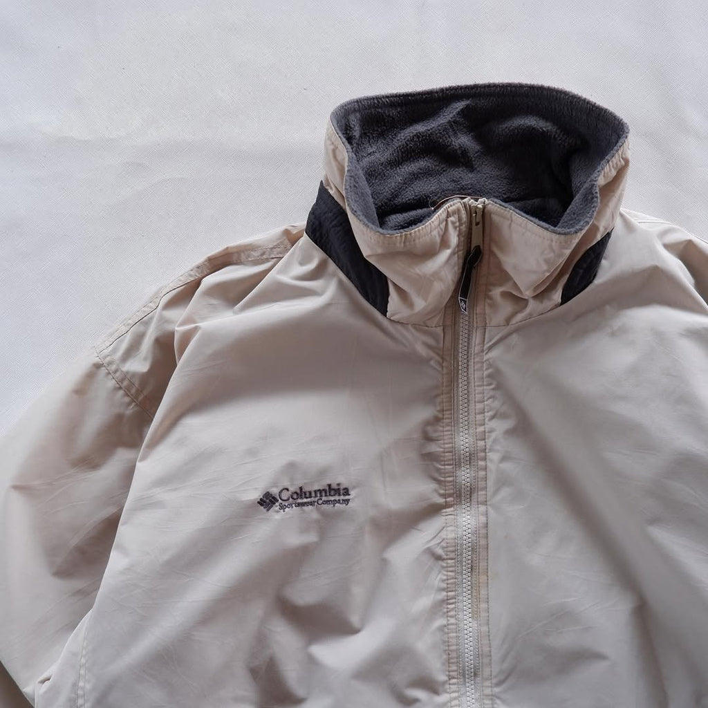 Columbia Beige Fleece-Lined Jacket | Size L | Made in China 🇨🇳
