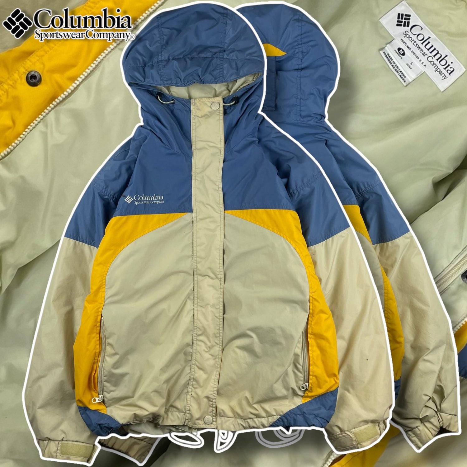 Columbia Sportswear Colorblock Hooded Jacket | Size M | Made in Sri Lanka 🇱🇰