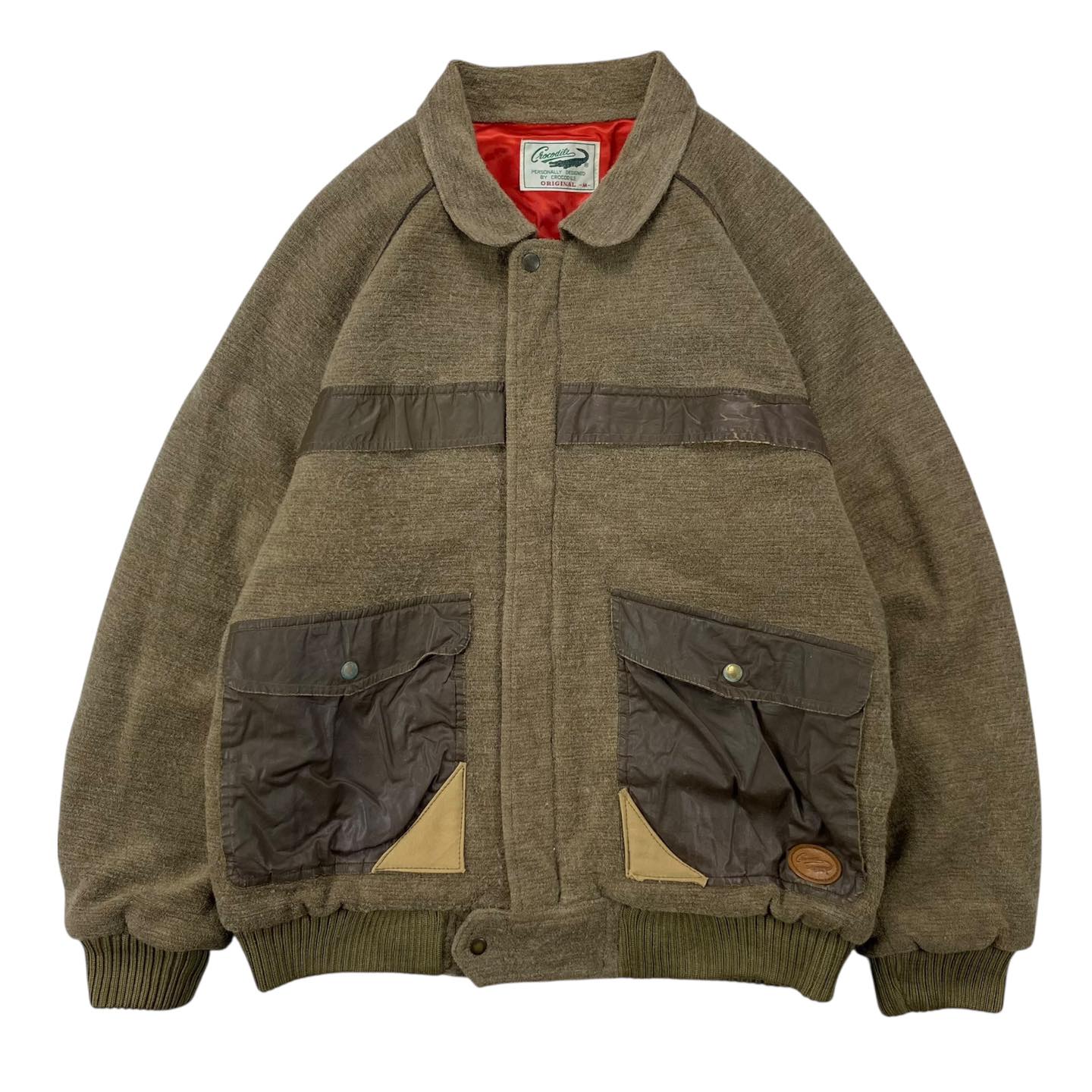 Crocodile Vintage Panel Wool Jacket | Size M | Made in Korea 🇰🇷