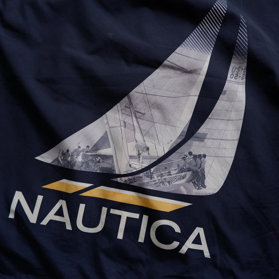 Nautica Sailing Graphic Windbreaker Jacket | XL | Made in China 🇨🇳
