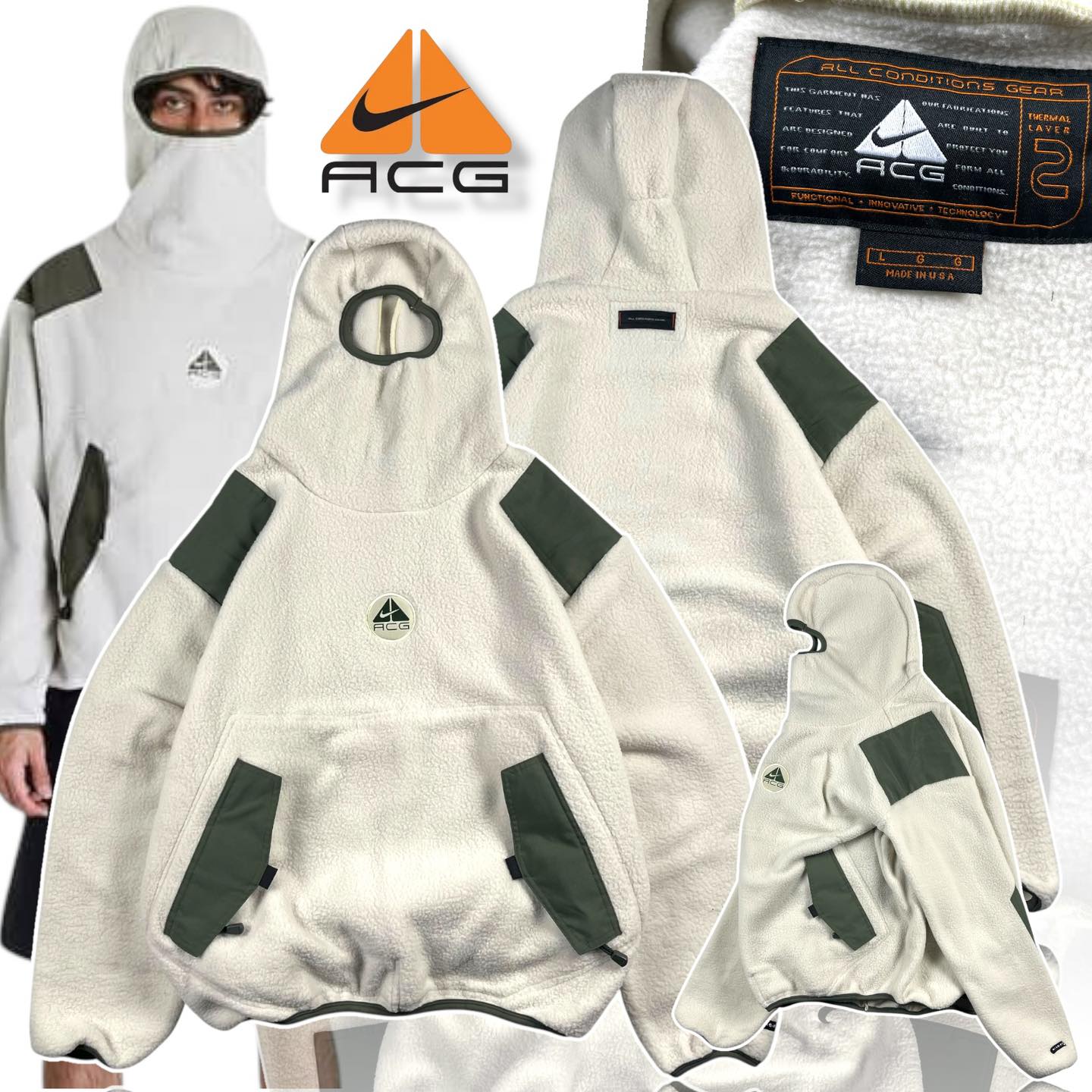 Nike ACG Thermal Fleece Pullover | Size L | Made in USA 🇺🇸