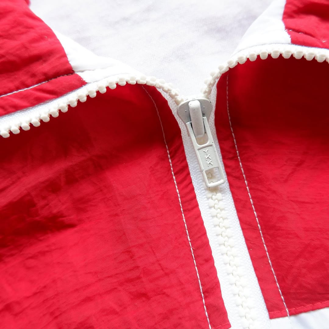 Nike Red & White Colorblock Windbreaker Jacket | XXXL | Made in Taiwan 🇹🇼