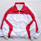 Nike Red & White Colorblock Windbreaker Jacket | XXXL | Made in Taiwan 🇹🇼