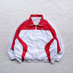 Nike Red & White Colorblock Windbreaker Jacket | XXXL | Made in Taiwan 🇹🇼