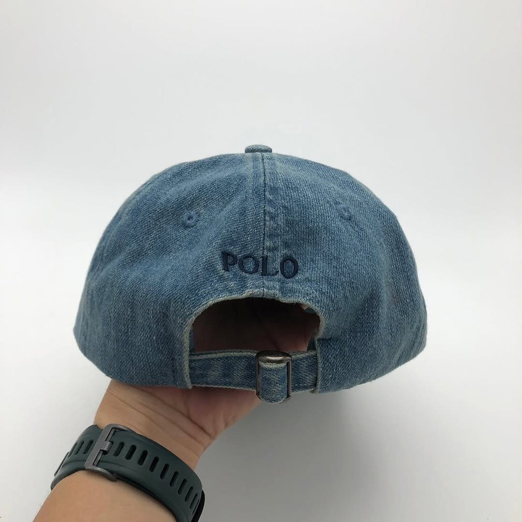 POLO RALPH LAUREN Denim Baseball Cap | Adjustable | Made in Cambodia 🇰🇭