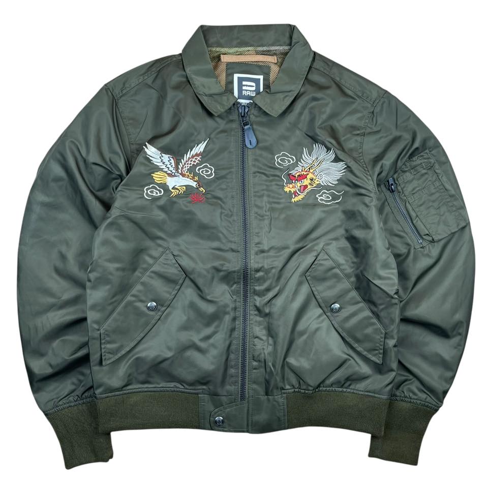 STRIDER-D9 RAW 7th Air Force Embroidered Souvenir Jacket | Size M | Made in China