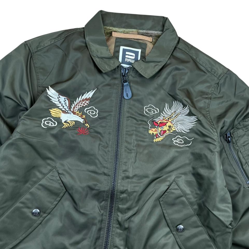 STRIDER-D9 RAW 7th Air Force Embroidered Souvenir Jacket | Size M | Made in China