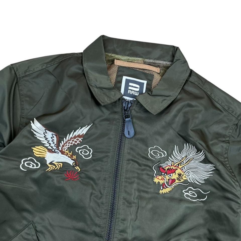 STRIDER-D9 RAW 7th Air Force Embroidered Souvenir Jacket | Size M | Made in China