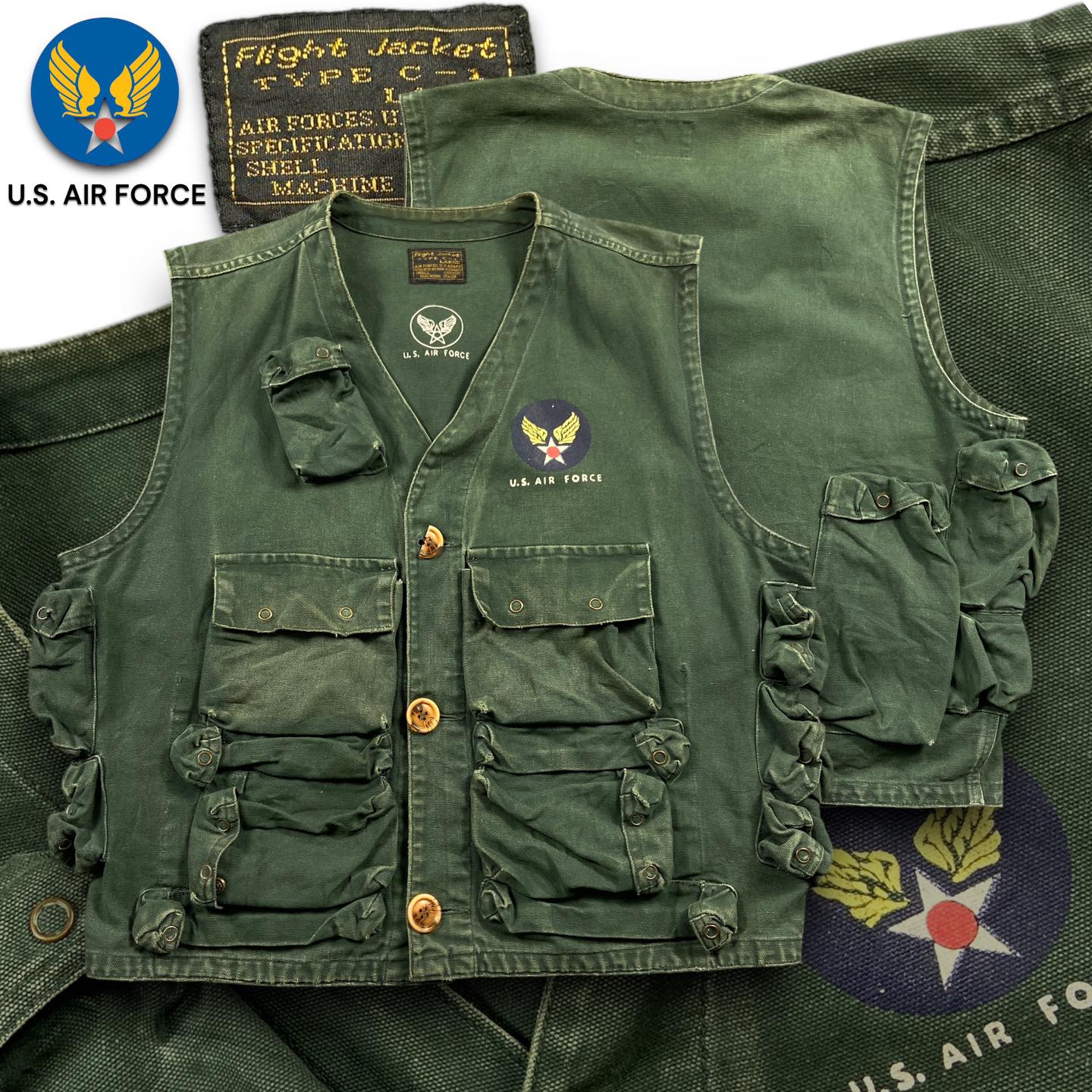 U.S. Air Force Type C Flight Vest | Large | Made in USA 🇺🇸