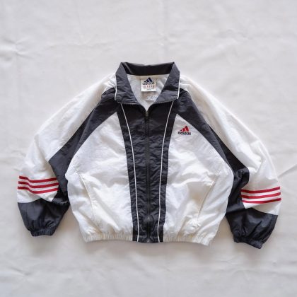 adidas White/Black Panel Sport Jacket | Size S | Made in Malaysia 🇲🇾