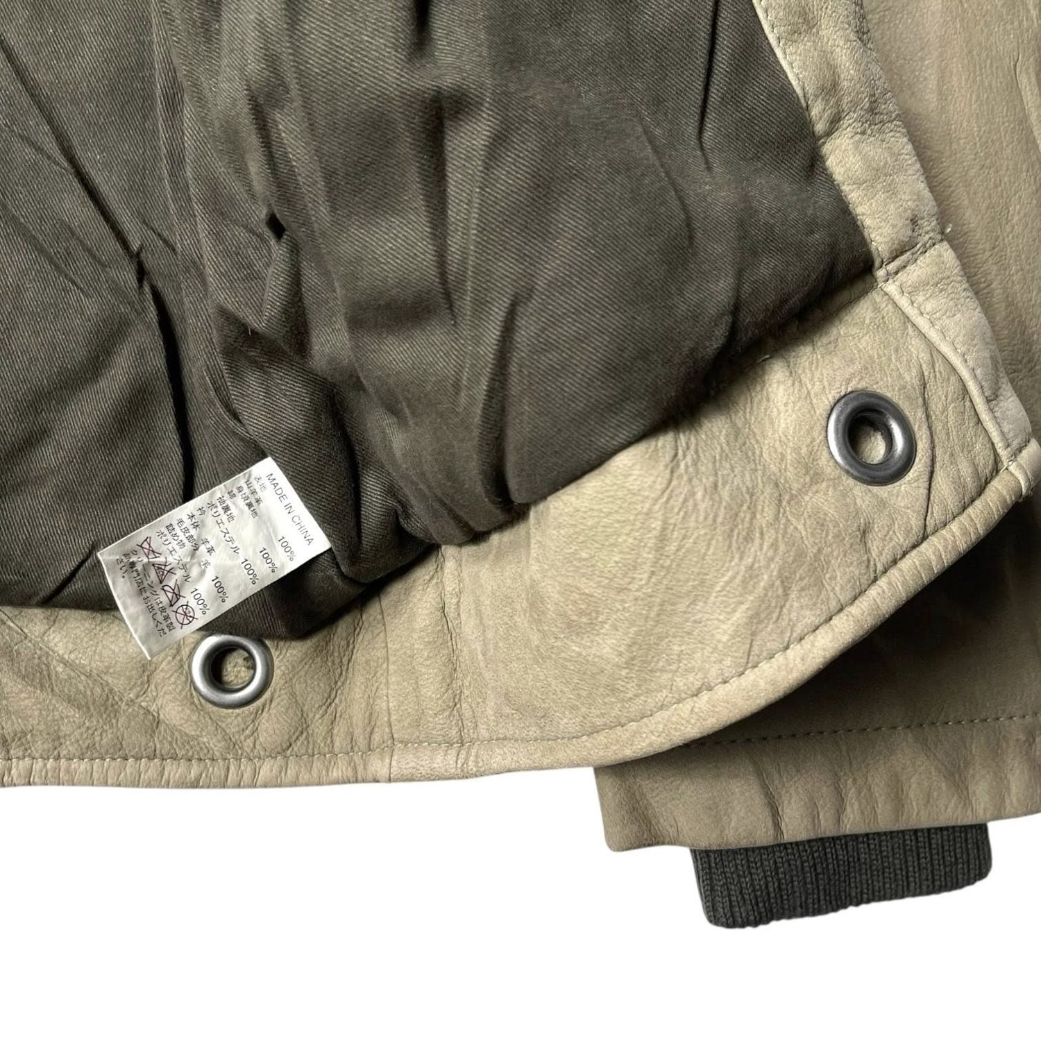 Banana Republic Shearling Collar Leather Jacket | Estimated Size L | Made in China 🇨🇳 - 图片 7