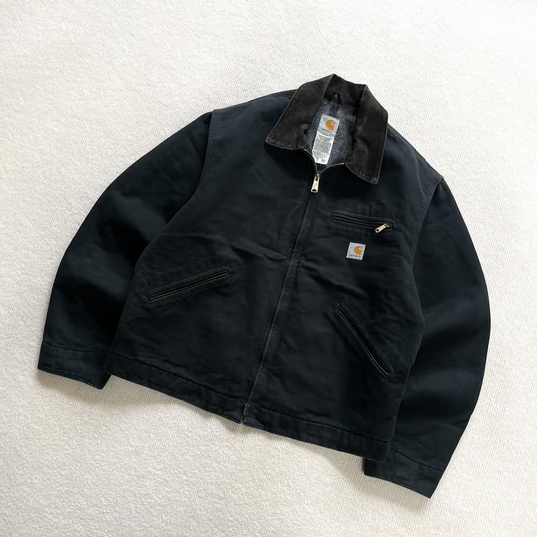 Carhartt Duck Detroit Jacket J01 BLK | 44 Regular | Made in USA 🇺🇸 - 图片 3