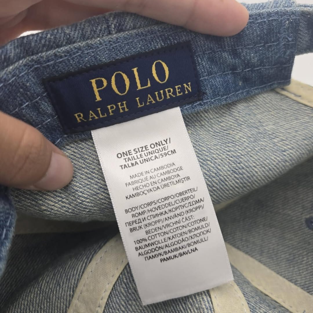 POLO RALPH LAUREN Denim Baseball Cap | Adjustable | Made in Cambodia 🇰🇭 - 图片 6