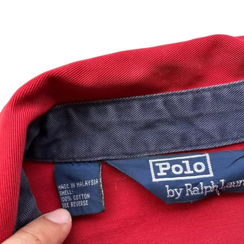 Polo Ralph Lauren Red Zip-Up Jacket | Size L | Made in Malaysia 🇲🇾 - 图片 5
